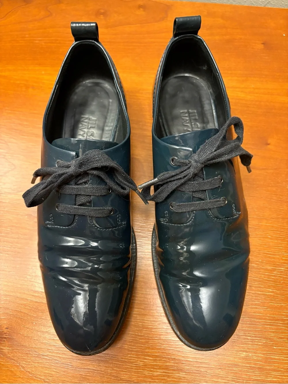 Jil Sander Women’s Patent Leather Oxford Shoes Size 36.5